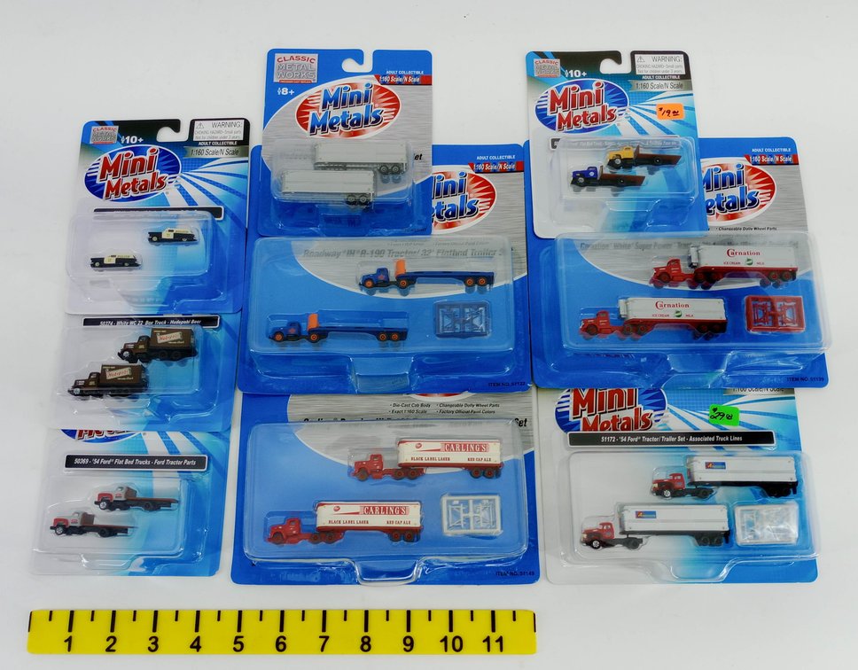 ASSORTED CLASSIC METAL WORKS MINI METALS N SCALE TRUCKS & TRAILERS INV 263330165