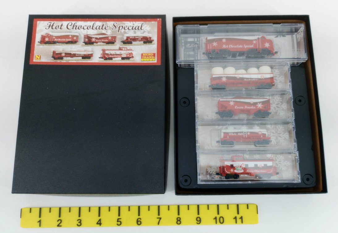MICRO-TRAINS N SCALE HOT CHOCOLATE SPECIAL 5 CAR SET, OB INV 263330181