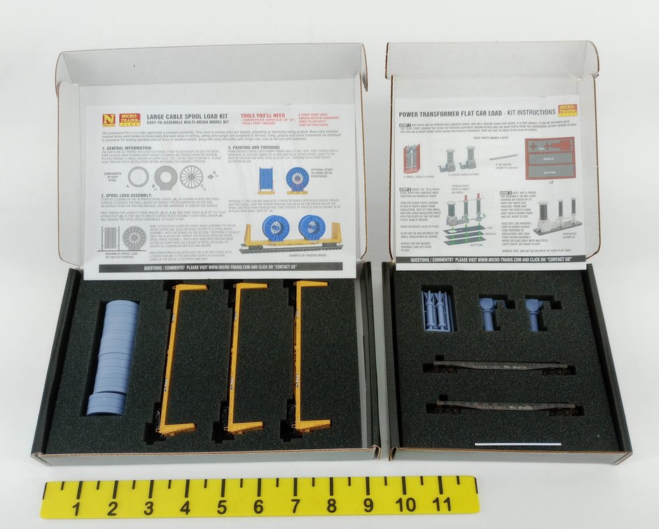 MICRO-TRAINS N SCALE TTPX 3-PACK CABLE LOAD & D&RGW 2-PACK POWER LOAD FLAT CARS, 2 OBS INV 263330183