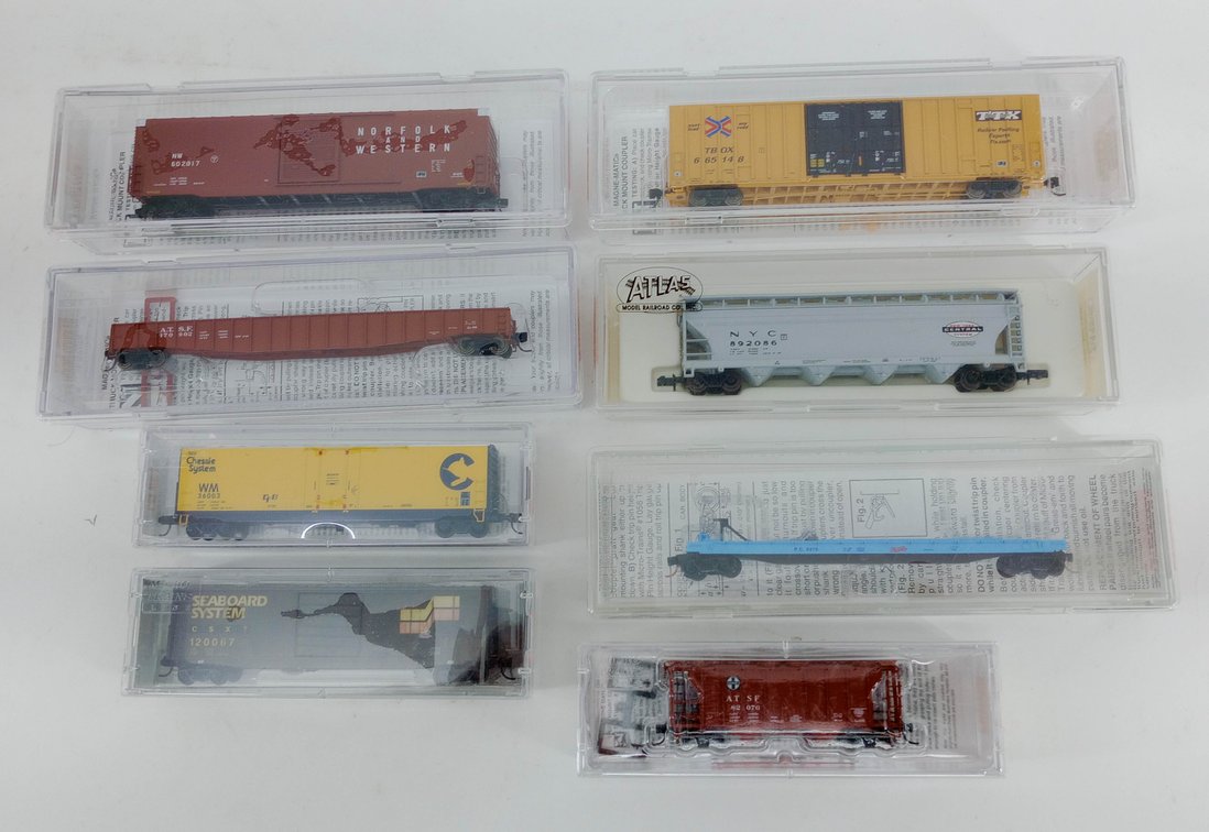 8 ASSORTED MICRO-TRAINS & ATLAS N SCALE FREIGHT CARS INV 263330194