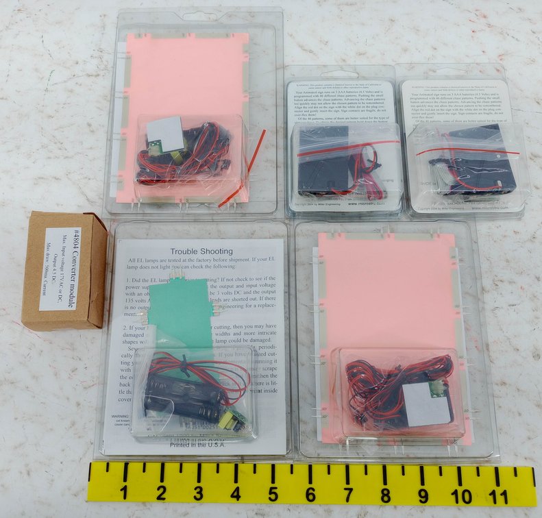 MILLER ENGINEERING 4804 EL LAMP SIGN KITS & CONVERTER MODULE, 6 PACKAGES INV 263330203