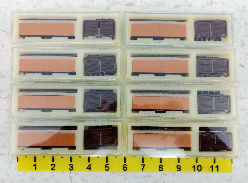 8 N SCALE UNDECORATED BOXCAR KITS, 8 OBS INV 263330220