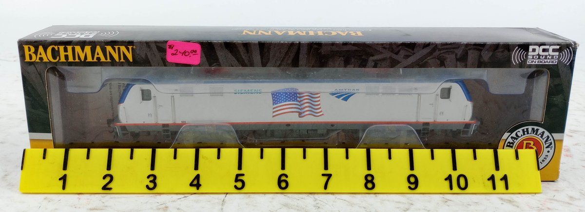 BACHMANN HO 67404 AMTRAK #600 FLAG DEMO ACS-64 ELECTRIC LOCOMOTIVE DCC SOUND, OB INV 263330252