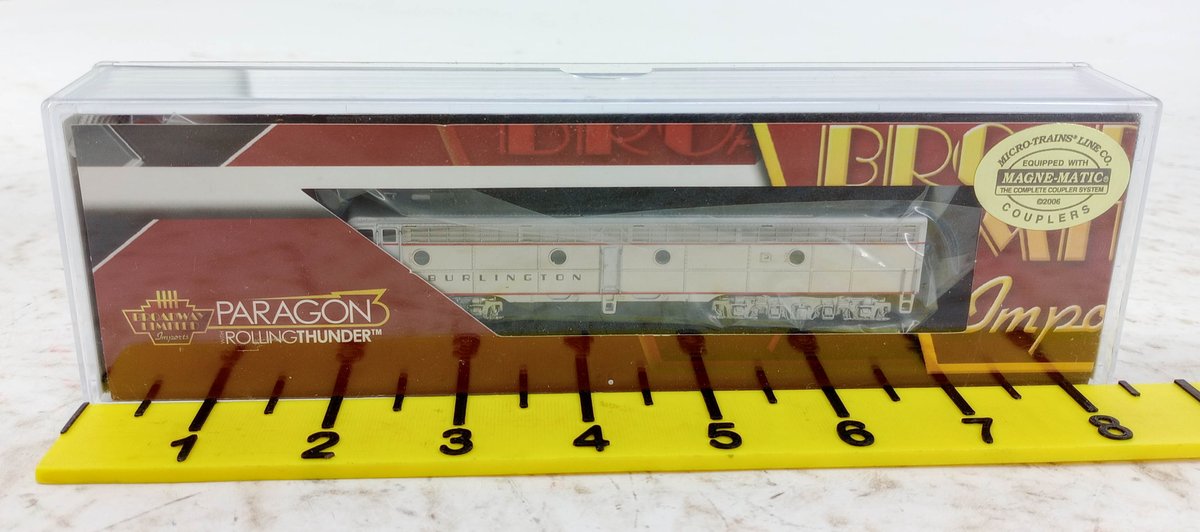 BROADWAY LIMITED 3617 CB&Q EMD E8 A-UNIT 9985-A N SCALE LOCOMOTIVE, OB INV 263330332