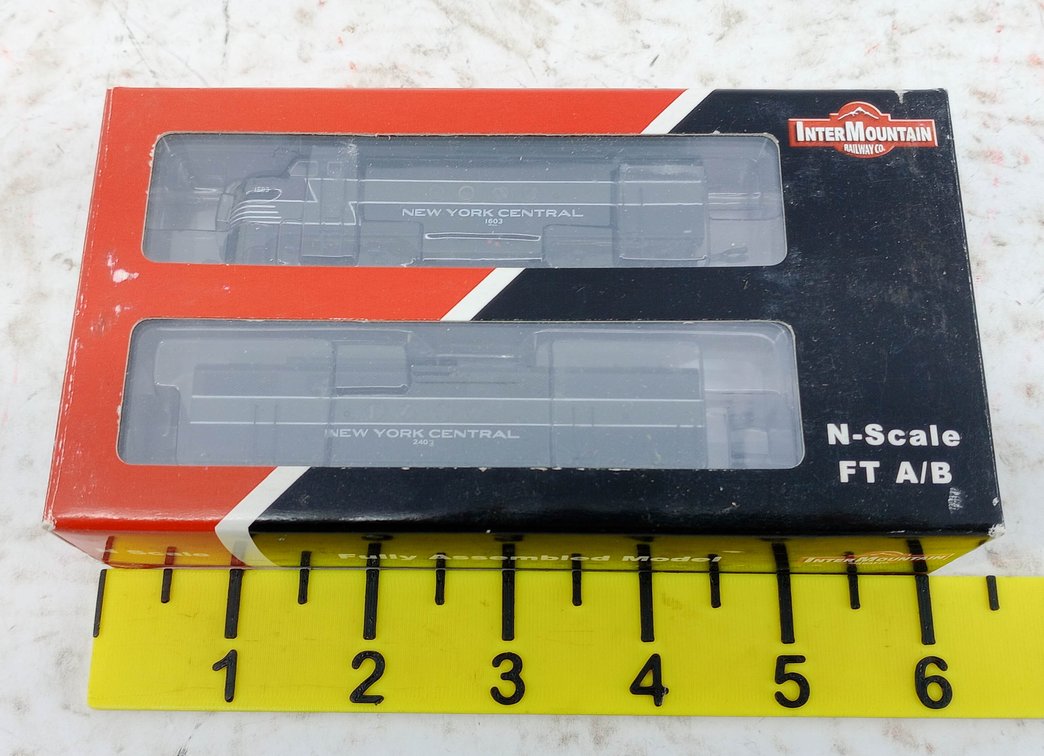 INTERMOUNTAIN 69008-04 NYC FT A/B DIESEL LOCOMOTIVE SET, N SCALE, OB INV 263330341
