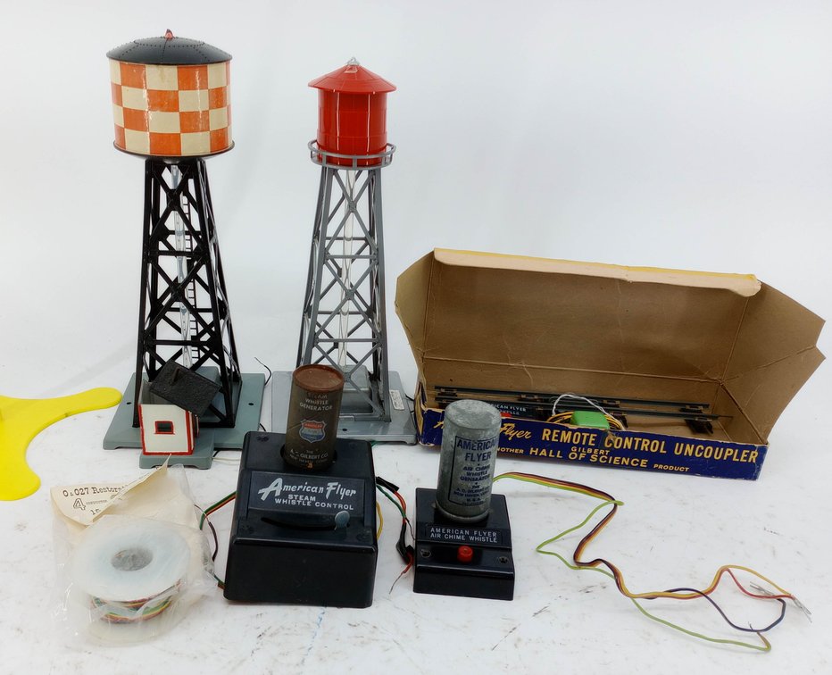 AMERICAN FLYER 706 UNCOUPLER, 2 WATER TOWERS & 2 WHISTLE CONTROLS, 1 OB INV 263360042