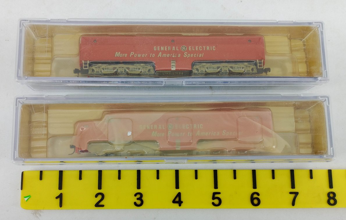 2 PROTO N 7584 GENERAL ELECTRIC DEMO PA/PB LOCOMOTIVES, 2 OBS INV 263330090