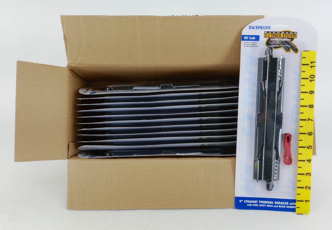 12 SECTIONS NEW-IN-BOX BACHMANN HO EZ 9" TERMINAL RERAILER TRACK INV 260015225