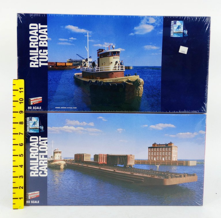 2 WALTHERS HO SCALE TUG BOAT & CARFLOAT KITS INV 260015230