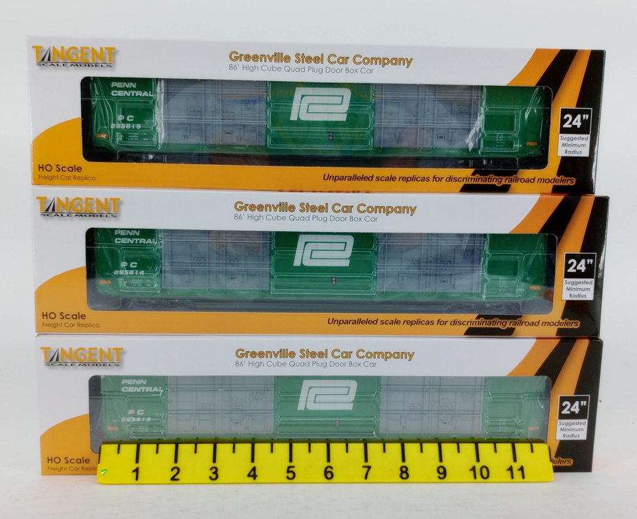 3 TANGENT HO SCALE PC DELIVERY BOX CARS IN OBS INV 260015231
