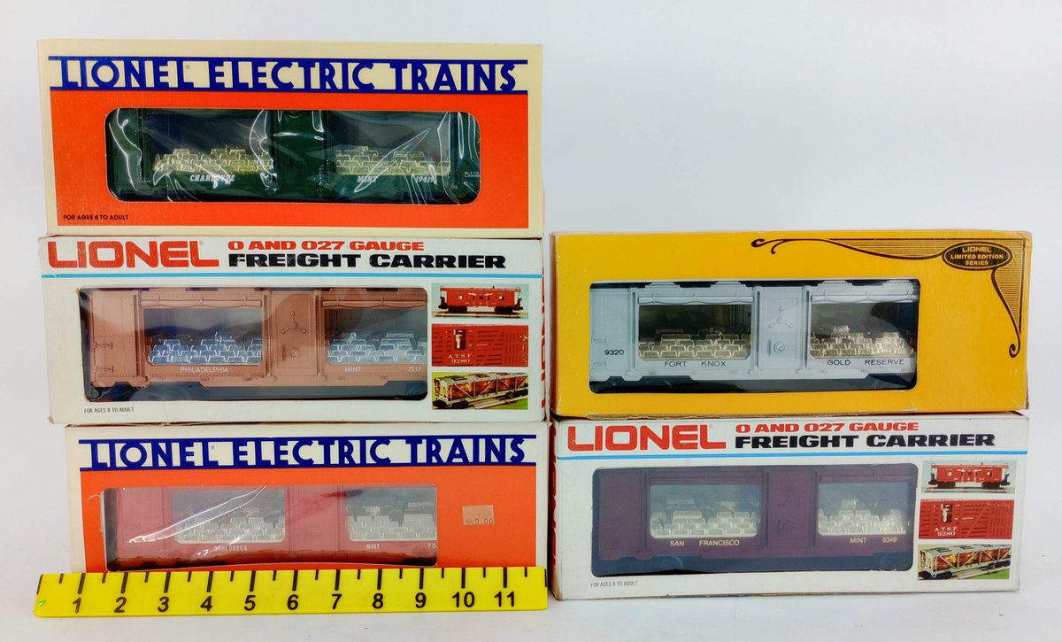 5 LIONEL MINT & BULLION CARS IN OBS INV 260015235