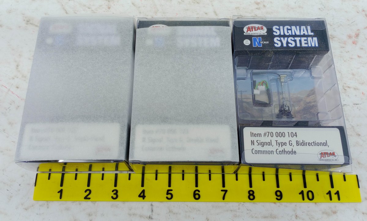3 ATLAS N SCALE 70 000 102-104 TYPE G SIGNAL SYSTEMS, 3 OBS INV 263330370