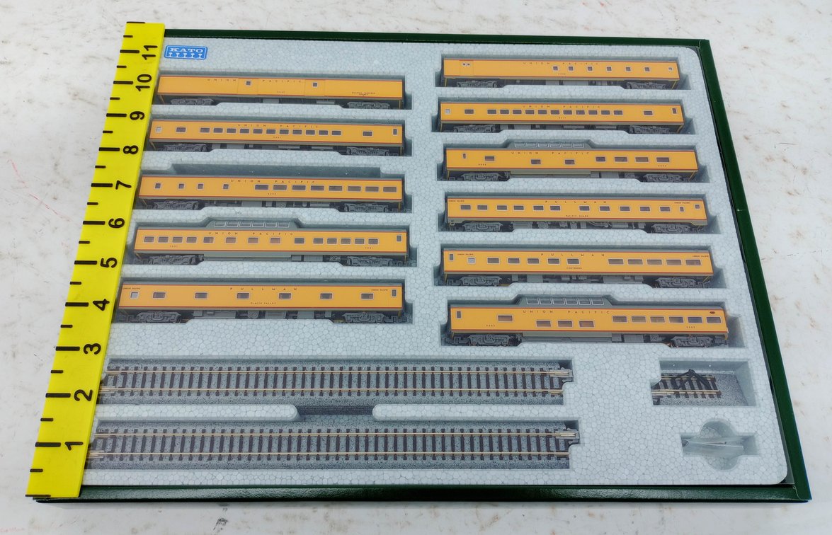KATO 106-080 UP CITY OF LOS ANGELES N SCALE 11 CAR PASSENGER SET W/ UNITRACK, OB INV 263330392