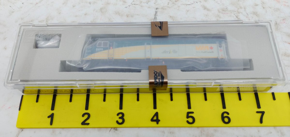 RAPIDO 582507 VIA RAIL CANADA F40PH-2D N SCALE DIESEL LOCOMOTIVE #6403 DC/DCC/SOUND, OB INV 263330394