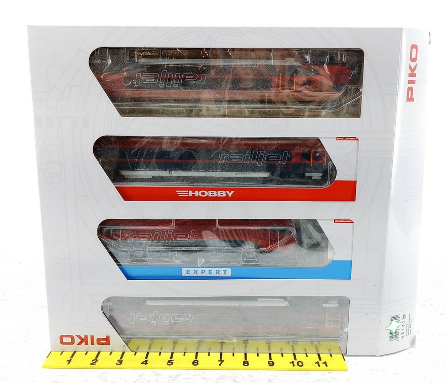 4 PIKO 58131 OBB RAILJET 4 PIECE TRAIN SET, OB INV 263330409
