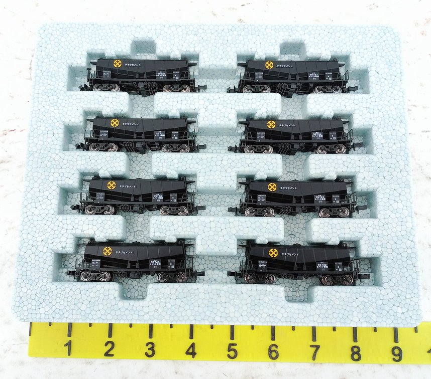 8 KATO 10-1460 N GAUGE CHICHIBU CEMENT HOKI 5700 HOPPERS 8-CAR SET, OB INV 263330412
