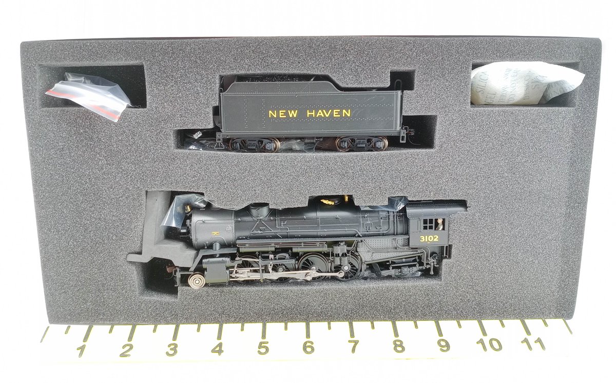 BROADWAY LIMITED N GAUGE 2888 NEW HAVEN 3102 USRA HEAVY MIKADO 2-8-2 STEAM LOCOMOTIVE, OB INV 263330423