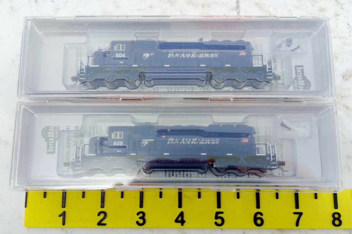 2 INTERMOUNTAIN N 69325S MAINE CENTRAL PAN AM RAILWAYS SD40-2 LOCOMOTIVES, 2 OBS INV 263330430