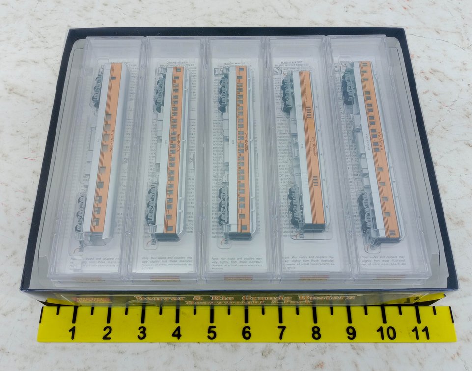 5 MICRO-TRAINS N SCALE DENVER & RIO GRANDE WESTERN HEAVYWEIGHT PASSENGER CARS, OB INV 263330435