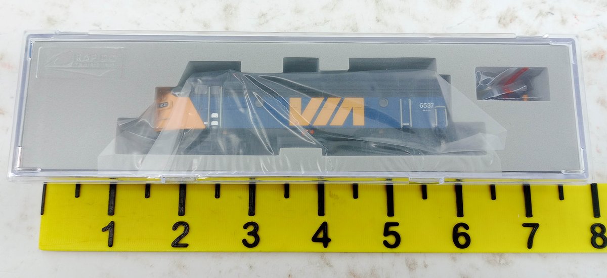 RAPIDO TRAINS 506540 VIA-CN FP9A #6537 N SCALE DC/DCC/SOUND LOCOMOTIVE, OB INV 263330441