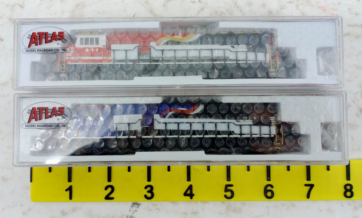 2 ATLAS N SD60E NORFOLK SOUTHERN 911 & 6920 LOCOMOTIVES, 2 OBS INV 263330446