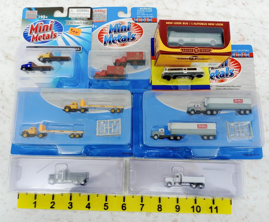 CLASSIC METAL WORKS MINI METALS & RAPIDO NEW LOOK BUS N SCALE TRUCKS, SOME OBS INV 263330451