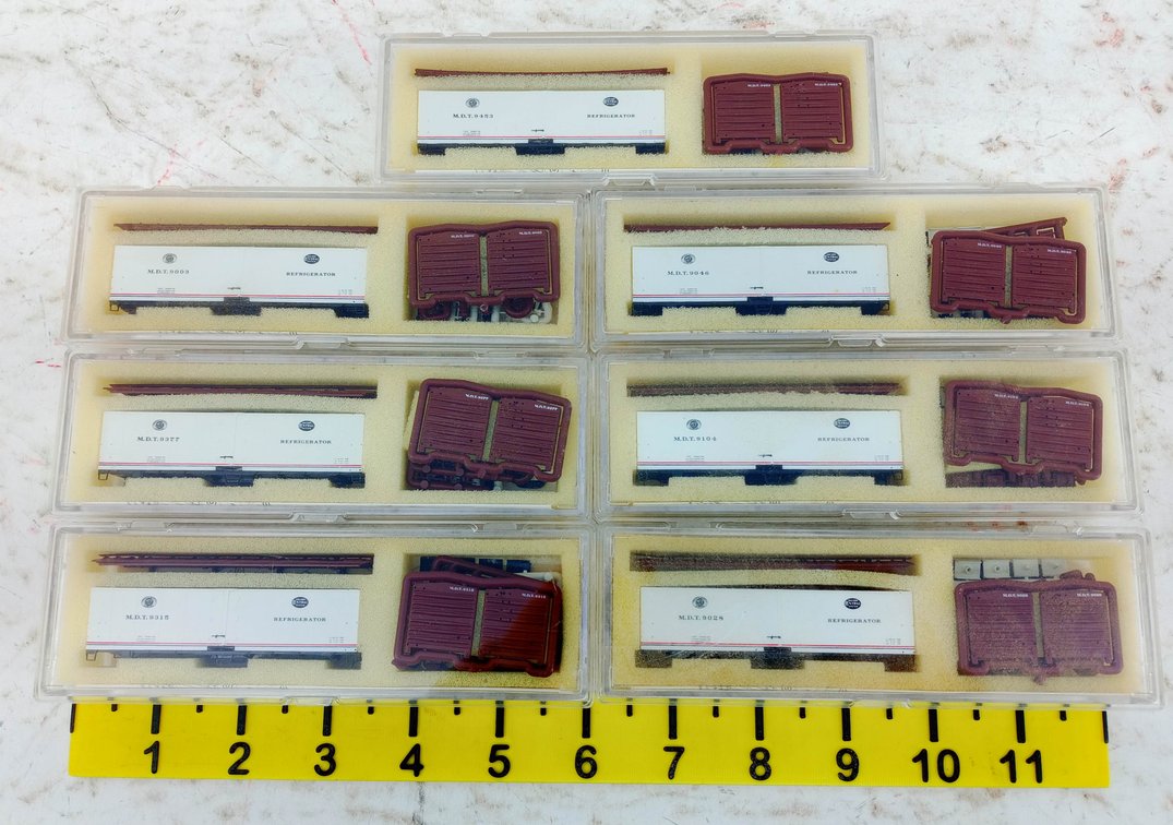 7 NYC M.D.T. N GAUGE REFRIGERATOR CAR KITS, 7 OBS INV 263330457