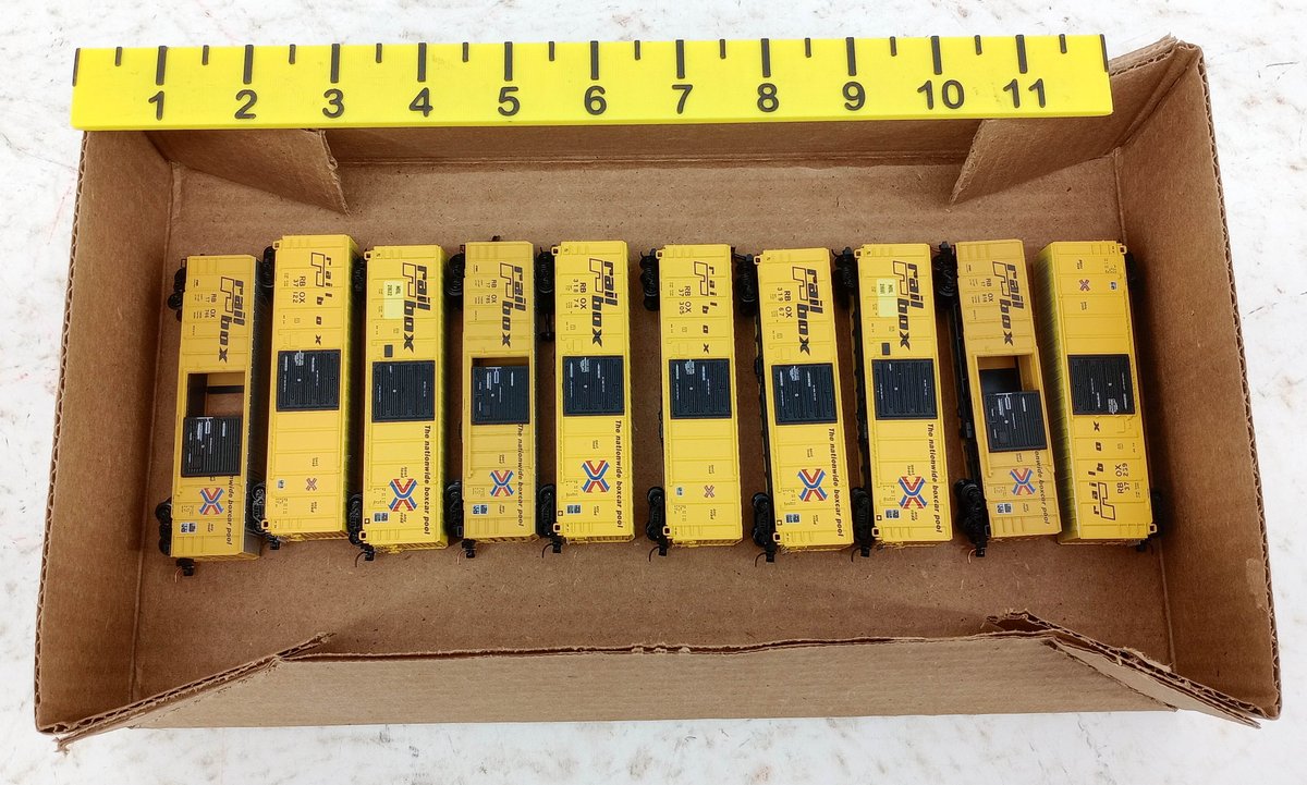 10 N GAUGE RAILBOX RBOX 50FT BOXCARS INV 263330476