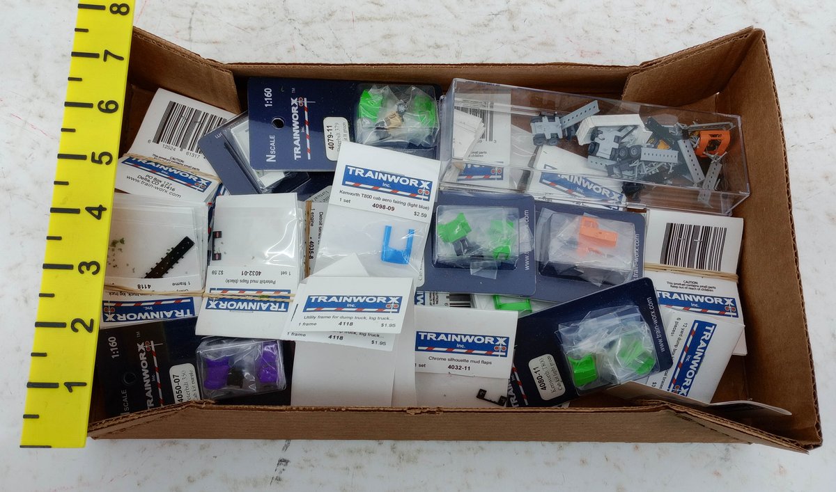 ASSORTED TRAINWORX N SCALE 1:160 TRUCK DETAIL PARTS & CAB KITS SOME OBS INV 263330501
