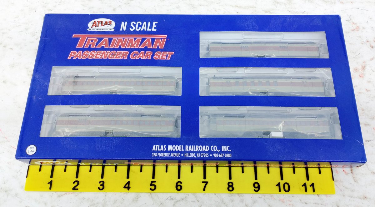 ATLAS N SCALE TRAINMAN 50 005 128 LACKAWANNA 60' PASSENGER CAR 5-PACK, OB INV 263330540