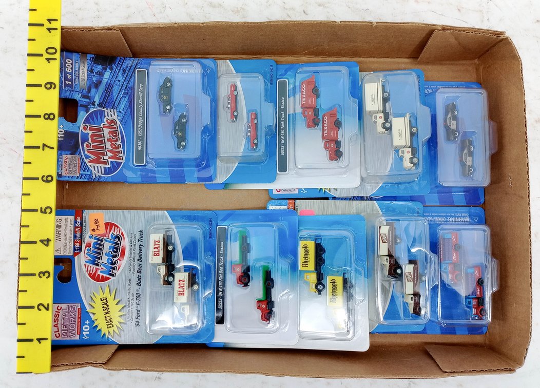10 CLASSIC METAL WORKS MINI METALS N SCALE TRUCKS & CARS, 10 OBS INV 263330568