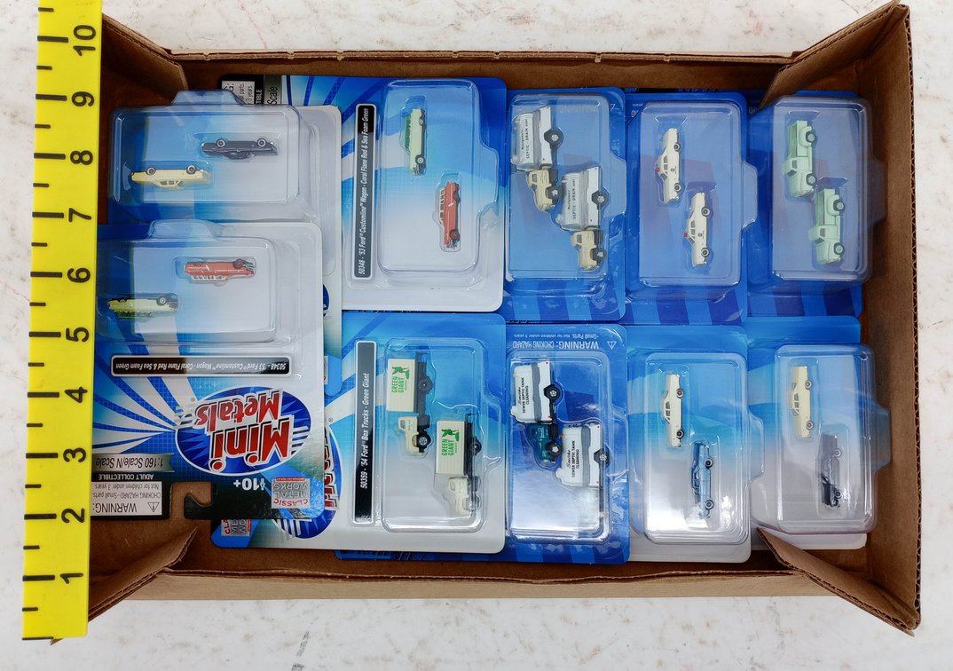MINI METALS N SCALE 1:160 ASSORTED FORD VEHICLES & SEPTIC TRUCKS, SOME OBS INV 263330585