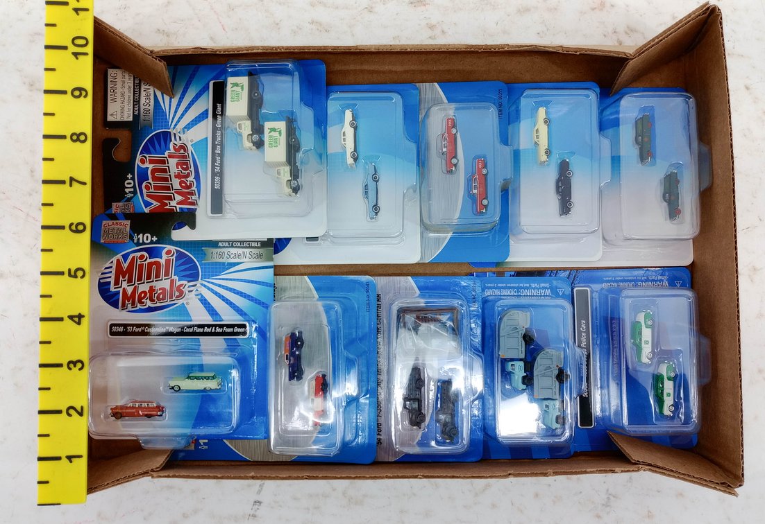 CLASSIC METAL WORKS MINI METALS 1:160 N SCALE ASSORTED VEHICLES, 10 OBS INV 263330588