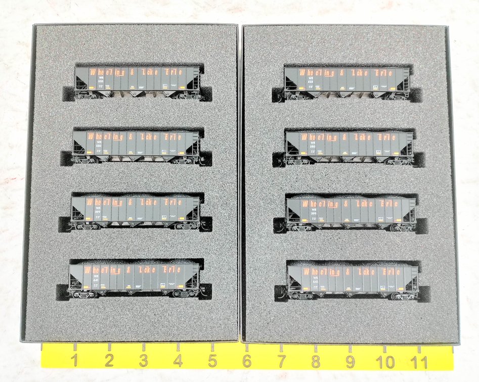 8 MICRO-TRAINS 993 00 194 WHEELING & LAKE ERIE N SCALE HOPPERS, 2 OBS INV 263330703