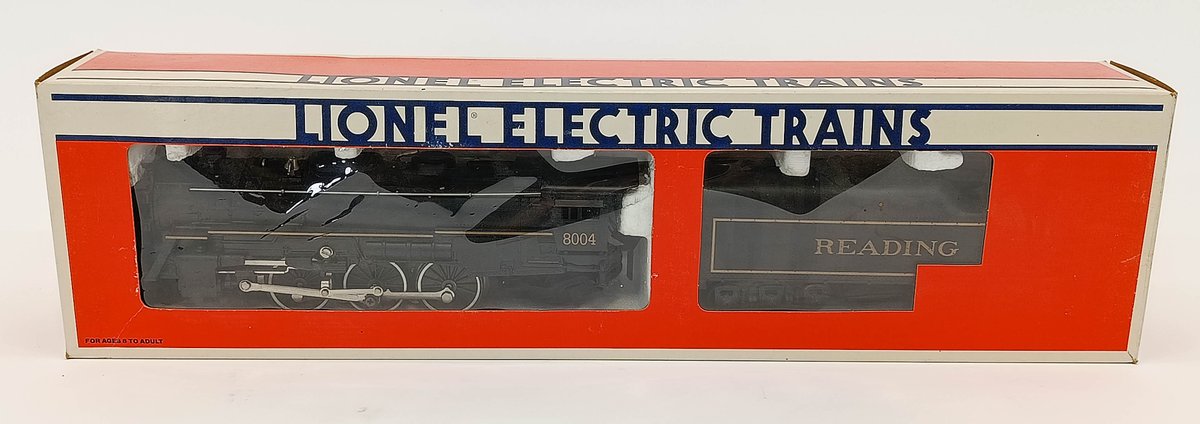 LIONEL O GAUGE 6-18004 READING 4-6-2 STEAM LOCOMOTIVE & TENDER, OB INV 263380003