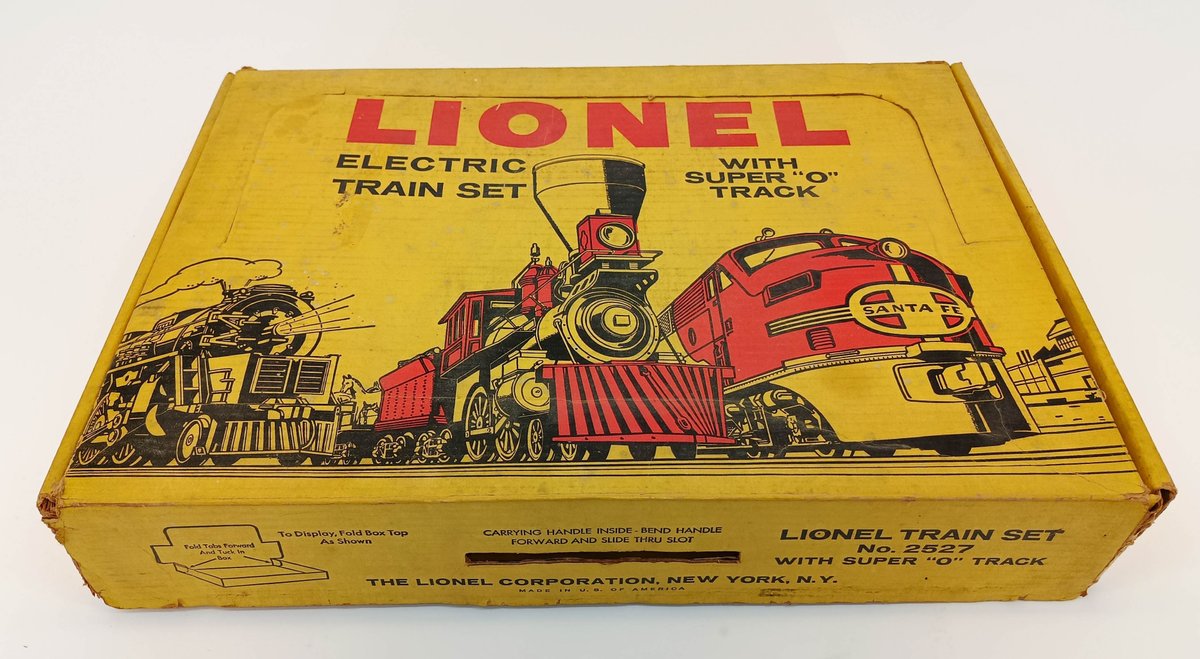 LIONEL 2527 SUPER O TRAIN SET W/ 3 MISSILE CARS & TRACK, OB INV 263380005
