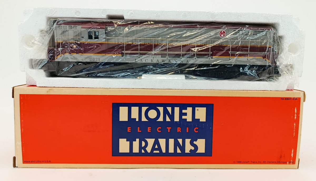 LIONEL O GAUGE 6-18301 LACKAWANNA 2321 FAIRBANKS MORSE DIESEL LOCOMOTIVE, OB  INV 263380007
