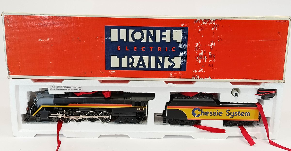 LIONEL O GAUGE 6-18011 CHESSIE SYSTEM T-1 4-8-4 STEAM LOCOMOTIVE & TENDER, OB  INV 263380011