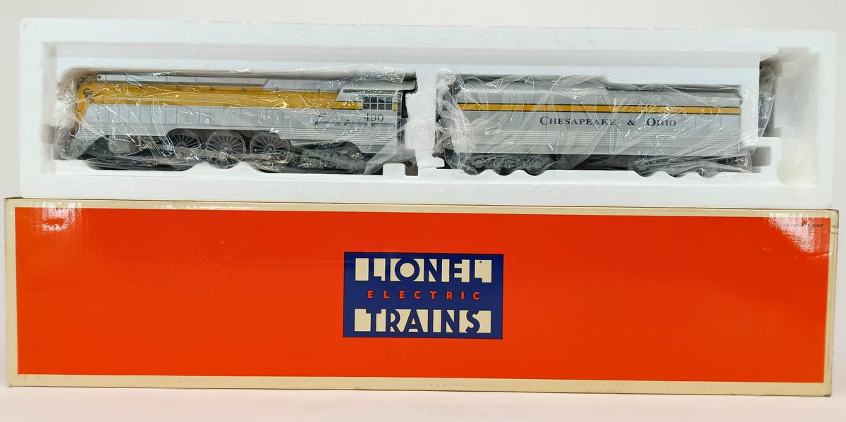 LIONEL O GAUGE 6-18043 C&O SEMI-SCALE STREAMLINE HUDSON LOCOMOTIVE & TENDER, OB  INV 263380012