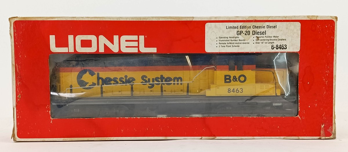 LIONEL 6-8463 CHESSIE SYSTEM B&O GP-20 DIESEL LOCOMOTIVE, OB INV 263380018