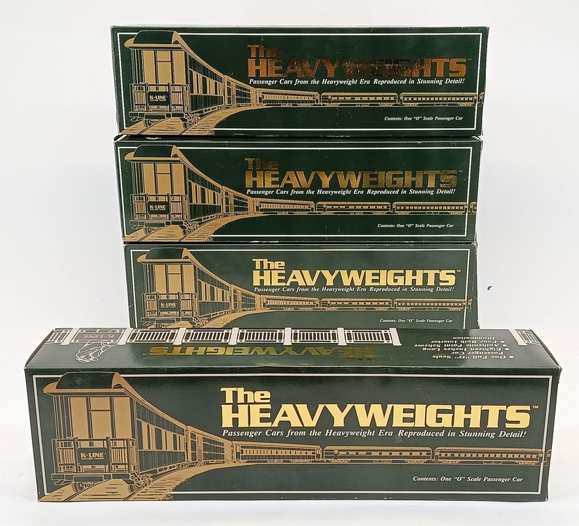 4 K-LINE HEAVYWEIGHTS O GAUGE LACKAWANNA PULLMAN & RPO PASSENGER CARS, 4 OBS INV 263380024