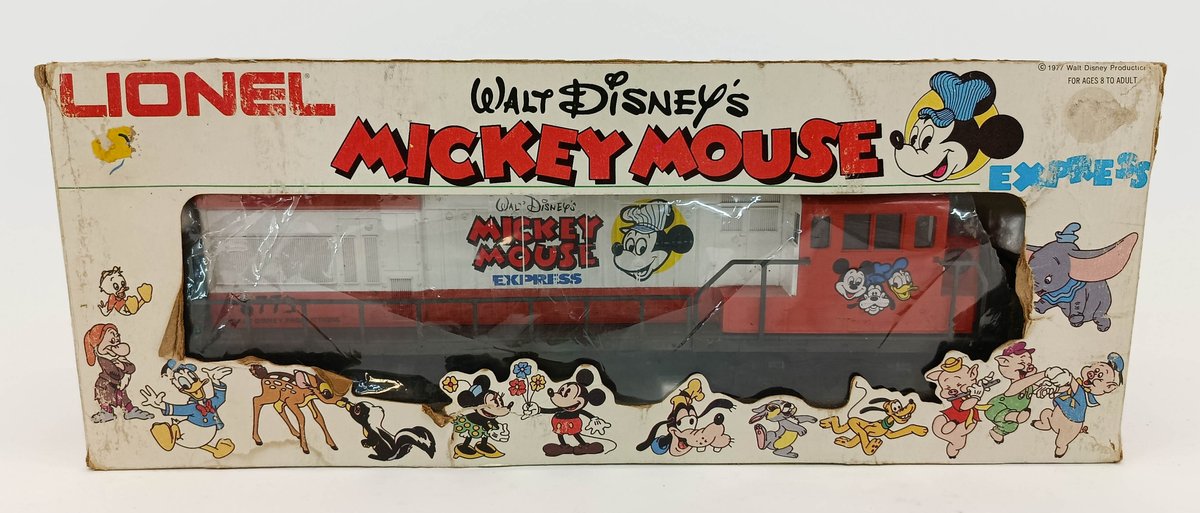 LIONEL O GAUGE 6-8773 MICKEY MOUSE EXPRESS U36B DIESEL ENGINE, OB INV 263380039