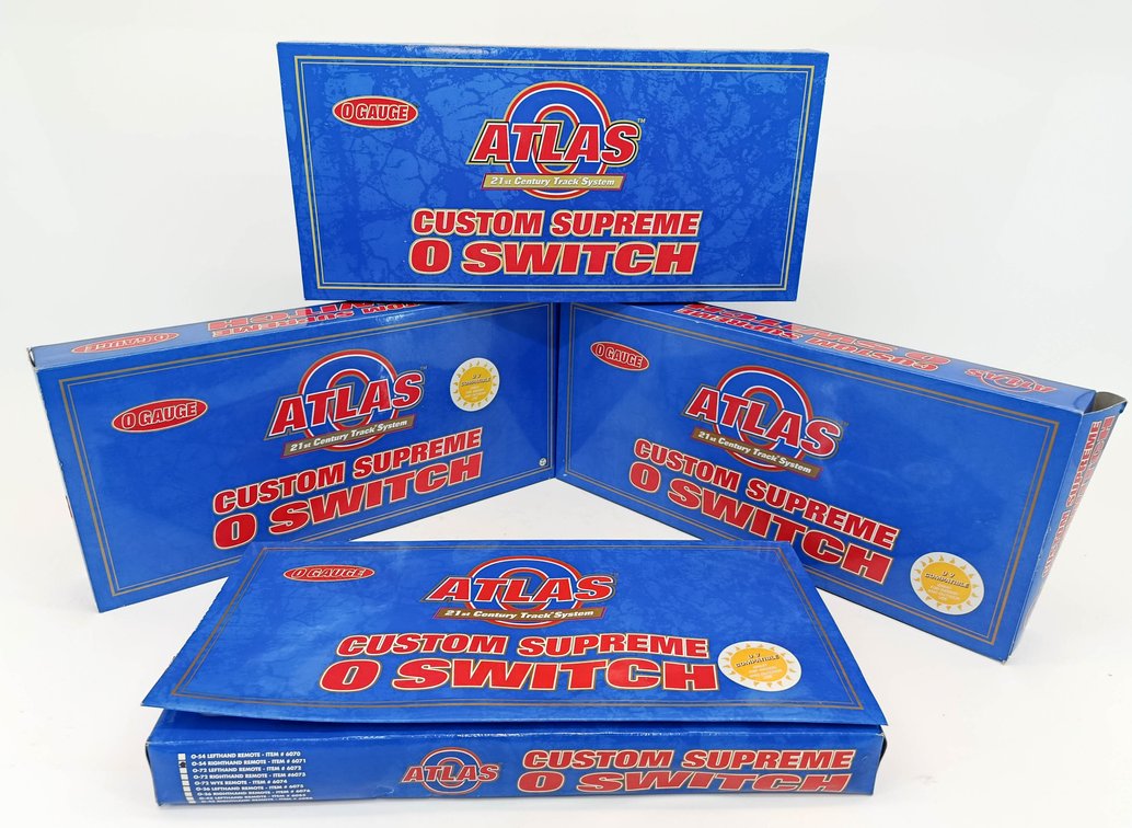 4 ATLAS O CUSTOM SUPREME O SWITCH TRACK SWITCHES, 4 OBS INV 263380047