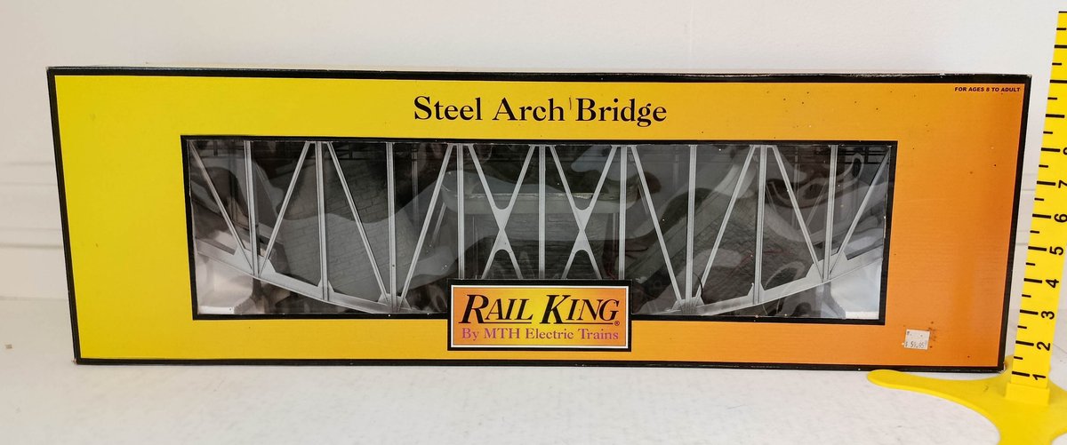 RAIL KING O GAUGE 40-1013 SILVER STEEL ARCH BRIDGE, OB INV 263380049