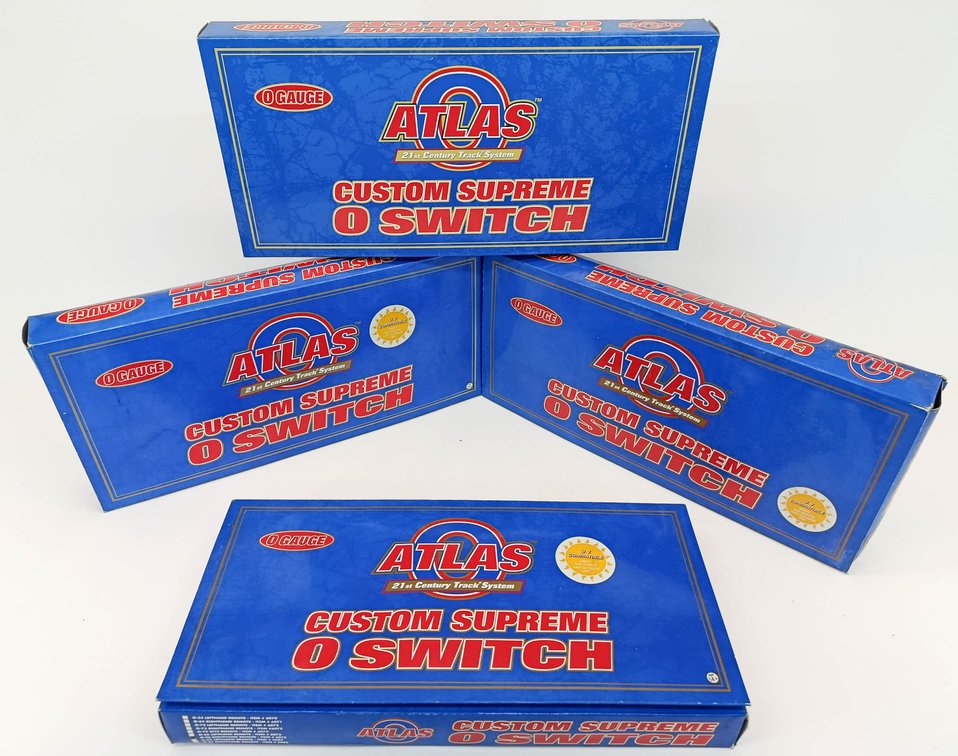 4 ATLAS O CUSTOM SUPREME O SWITCH REMOTE TURNOUTS, 4 OBS INV 263380056