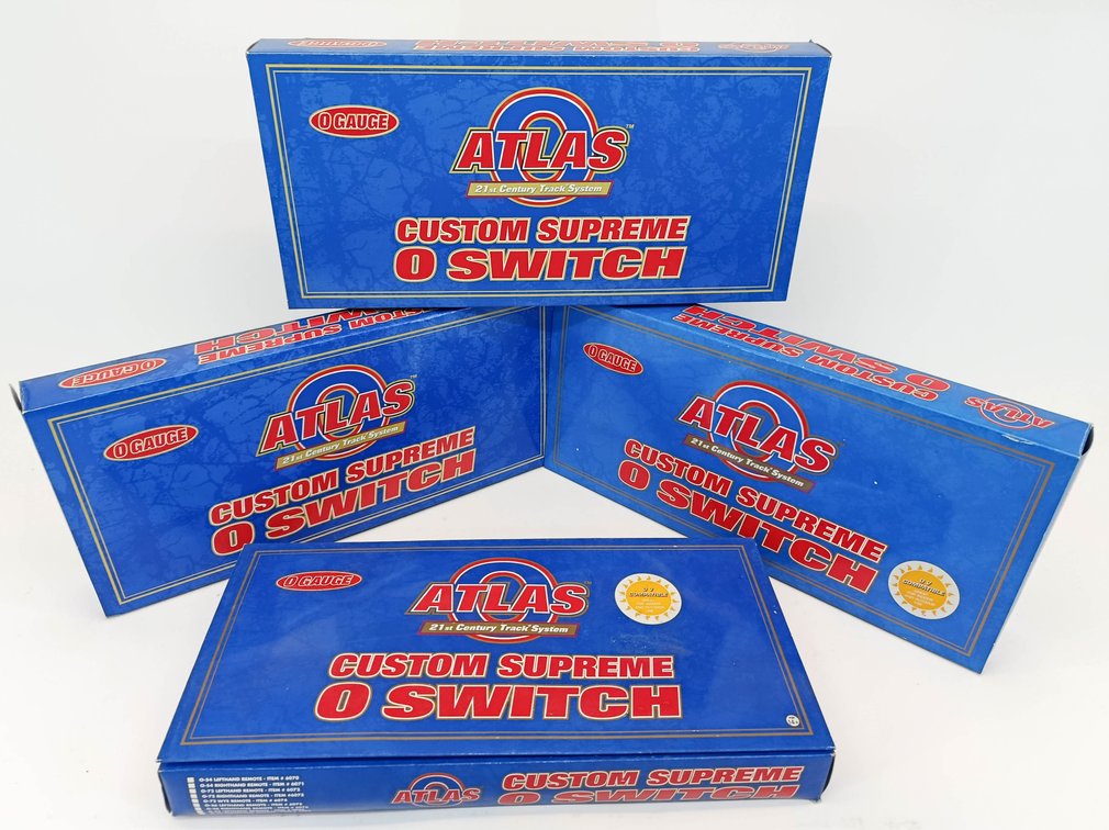 4 ATLAS O CUSTOM SUPREME O SWITCH REMOTE TURNOUTS, 4 OBS INV 263380057