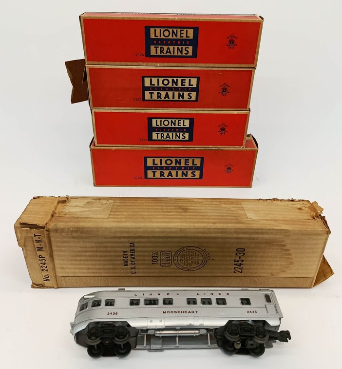 LIONEL O GAUGE 2245P MISSOURI-KANSAS-TEXAS TEXAS SPECIAL F3 DIESEL & MOOSEHEART CAR, SOME OBS  INV 263380063