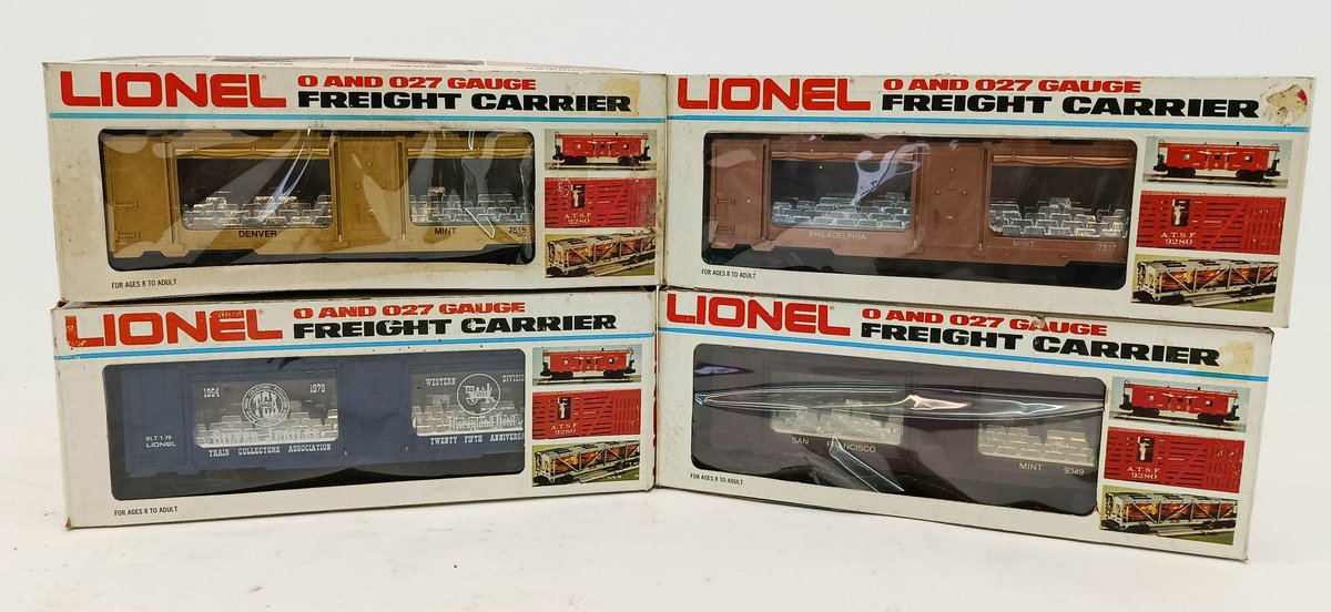 4 LIONEL MINT & BULLION CARS 7515, 7517, 9319, 9349 DENVER, PHILADELPHIA, 4 OBS INV 263380088