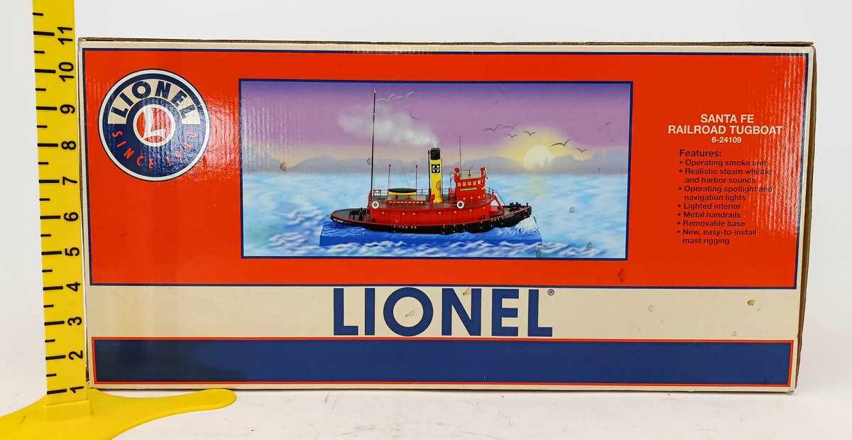 LIONEL O GAUGE 6-24109 SANTA FE RAILROAD TUGBOAT, OB INV 263380091