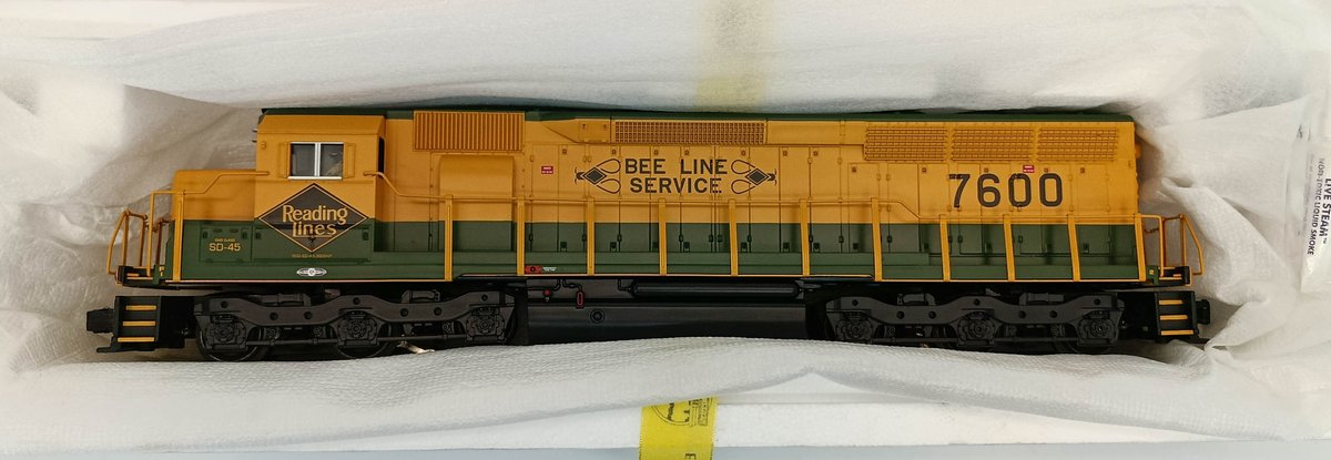 RAIL KING O GAUGE 30-2302-0 READING SD-45 BEE LINE C628 DIESEL ENGINE W/ LOCO-SOUND, OB INV 263380129